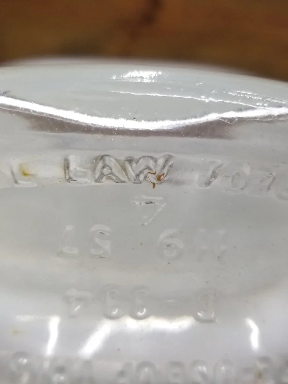 Jim Beam Whiskey Decanter Bottle Glass Opalescent Glass 1957 EMPTY BOTTLE
